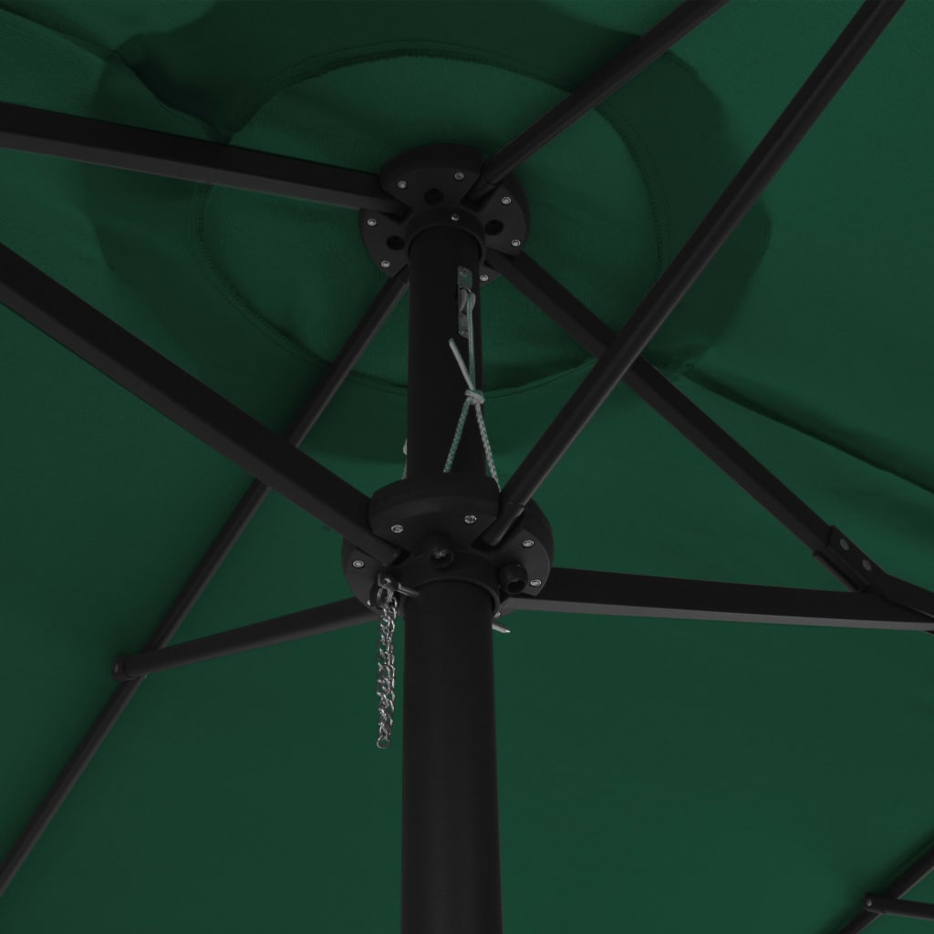 vidaXL zöld kültéri napernyő alumíniumrúddal 460 x 270 cm