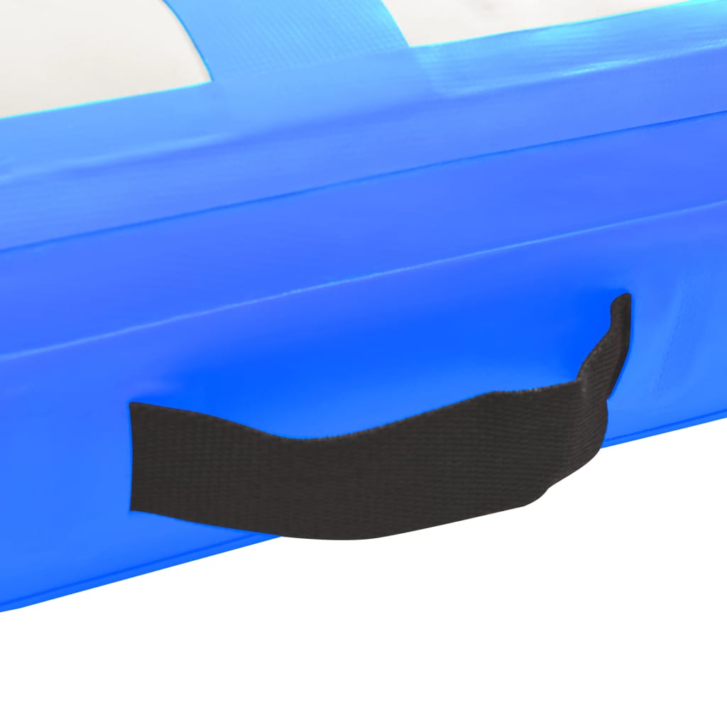 vidaXL kék PVC felfújható tornamatrac pumpával 600 x 100 x 15 cm