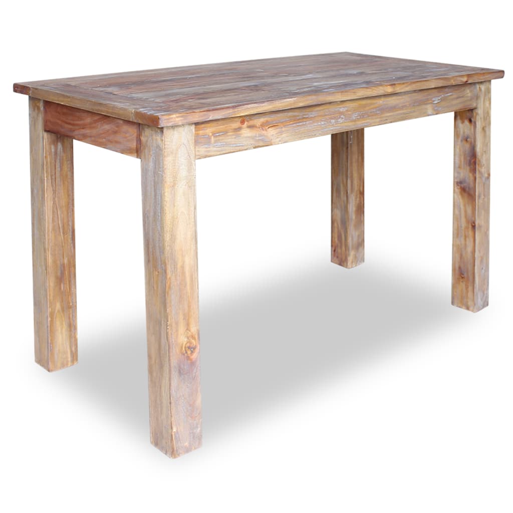vidaXL tömör újrahasznosított fa étkezőasztal 120 x 60 x 77 cm