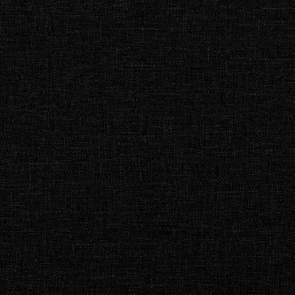 vidaXL 3 személyes fekete szövet kanapé lábtartóval 180 cm