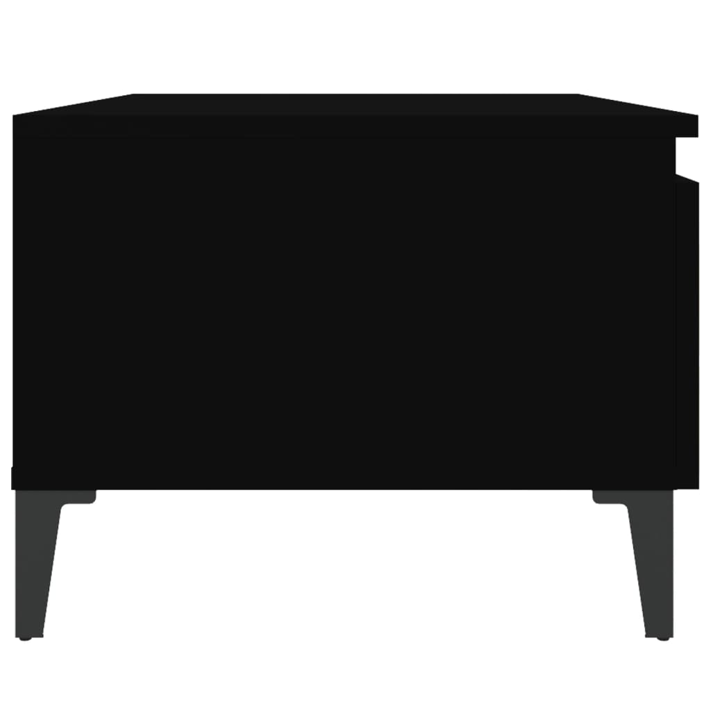 vidaXL fekete szerelt fa kisasztal 50 x 46 x 35 cm