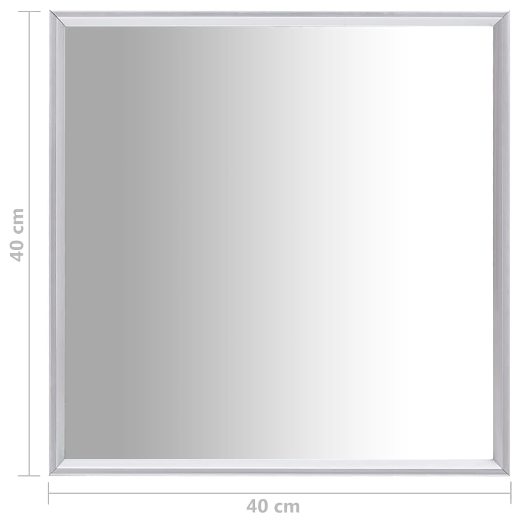 vidaXL ezüstszínű tükör 40 x 40 cm