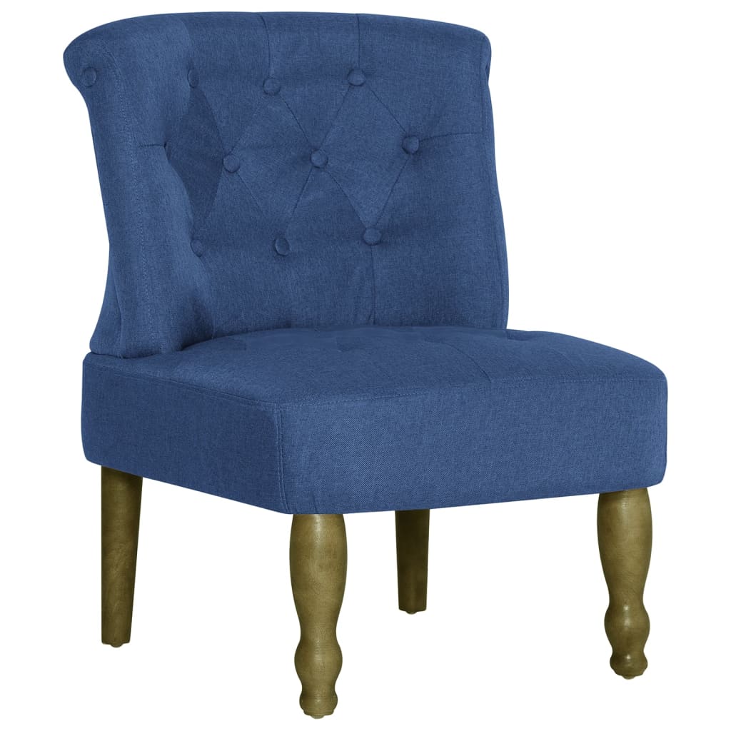 vidaXL 2 db kék szövetkárpitozású francia szék