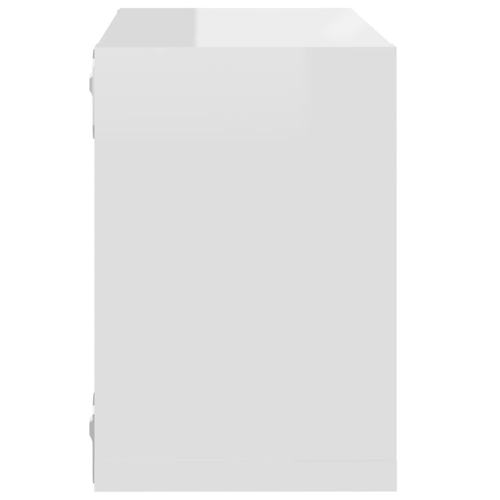 vidaXL 4 db magasfényű fehér fali kockapolc 22 x 15 x 22 cm