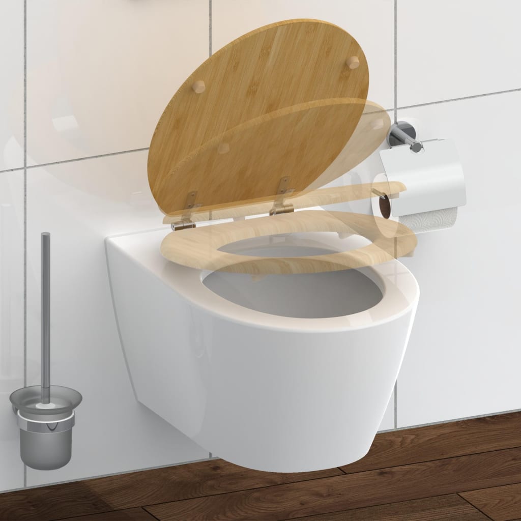SCHÜTTE NATURAL BAMBOO finoman záródó WC-ülőke