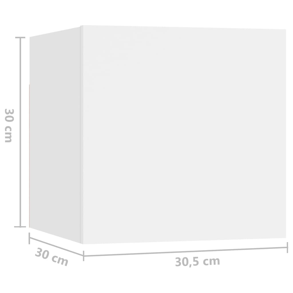 vidaXL fehér forgácslap éjjeliszekrény 30,5 x 30 x 30 cm