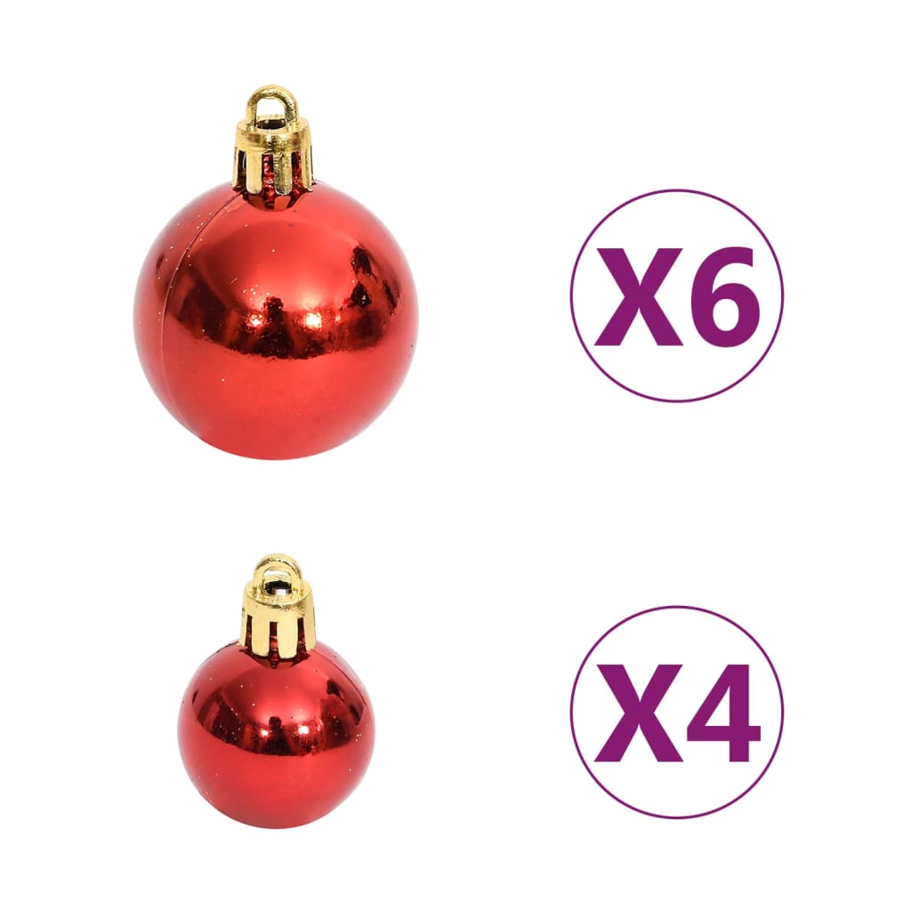 vidaXL 108 részes arany és piros karácsonyi gömbszett
