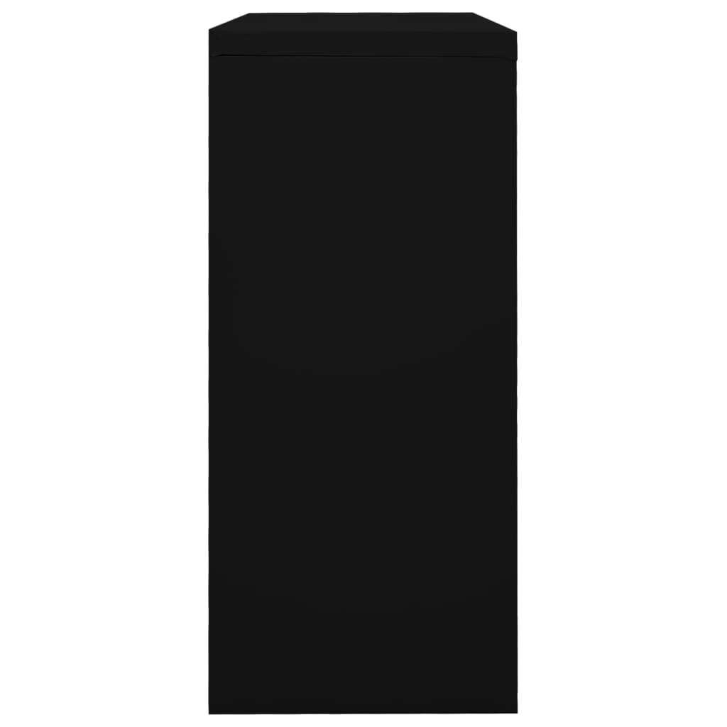 vidaXL fekete acél tolóajtós szekrény 90 x 40 x 90 cm