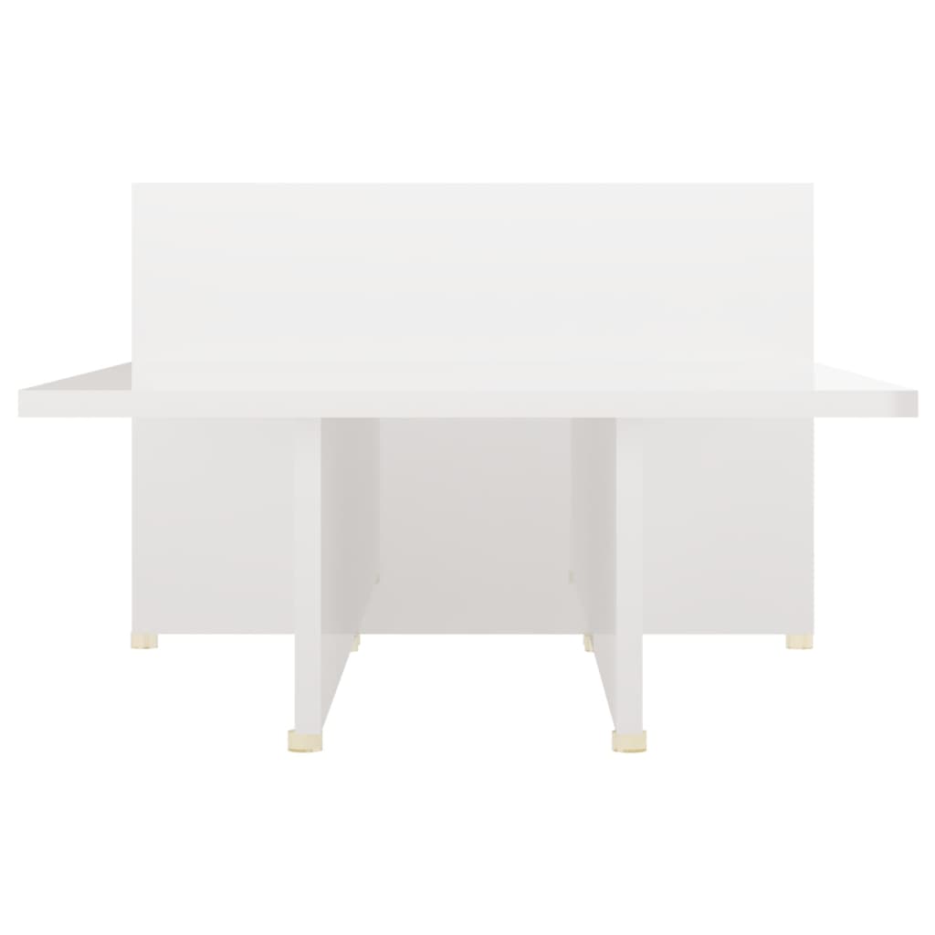 vidaXL magasfényű fehér szerelt fa dohányzóasztal 111,5 x 50 x 33 cm