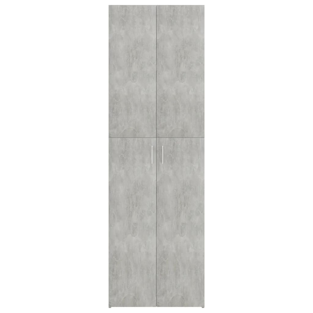 vidaXL betonszürke szerelt fa irodaszekrény 60 x 32 x 190 cm