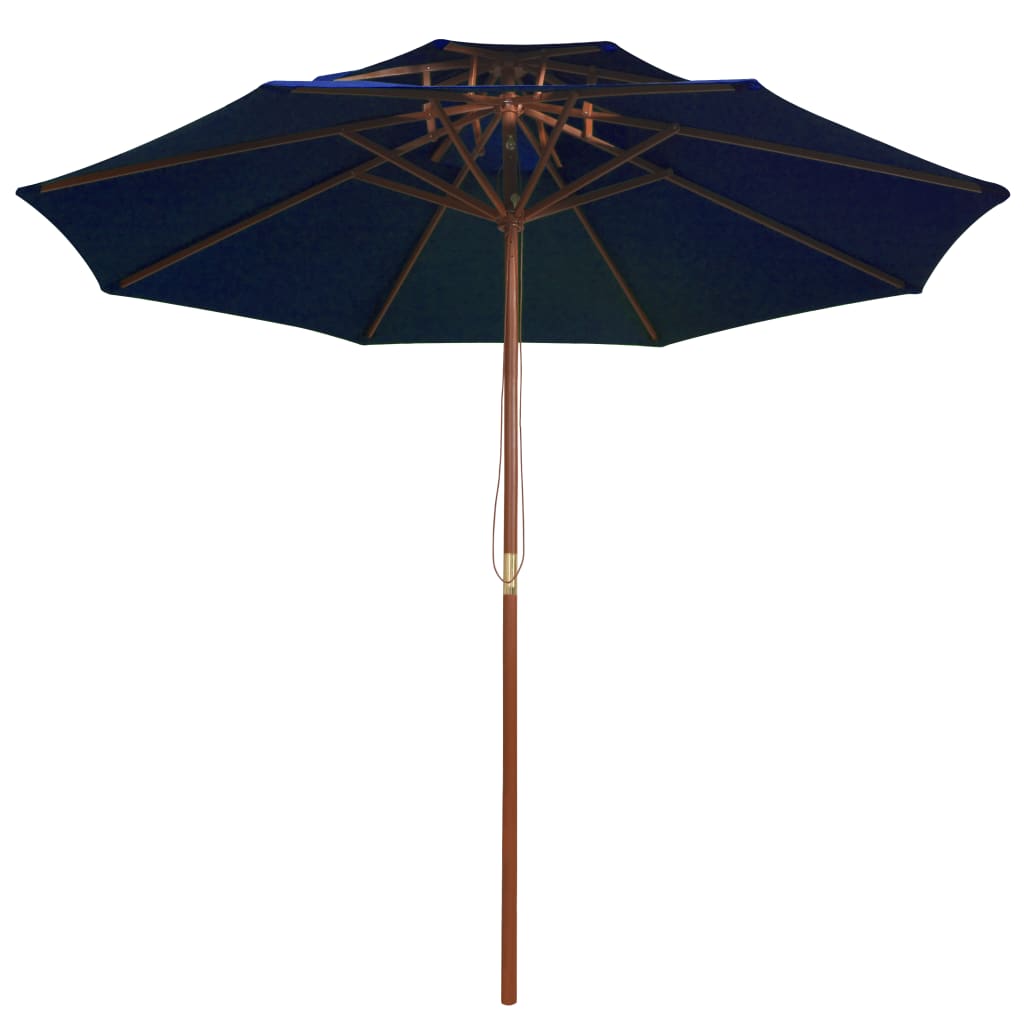 vidaXL kék kétszintes napernyő farúddal 270 cm