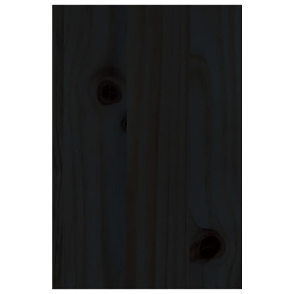 vidaXL fekete tömör fenyőfa monitorállvány 81 x 20 x 30 cm