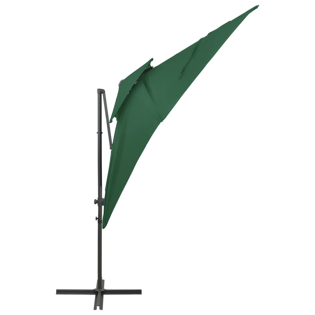 vidaXL zöld dupla tetejű konzolos napernyő 250 x 250 cm