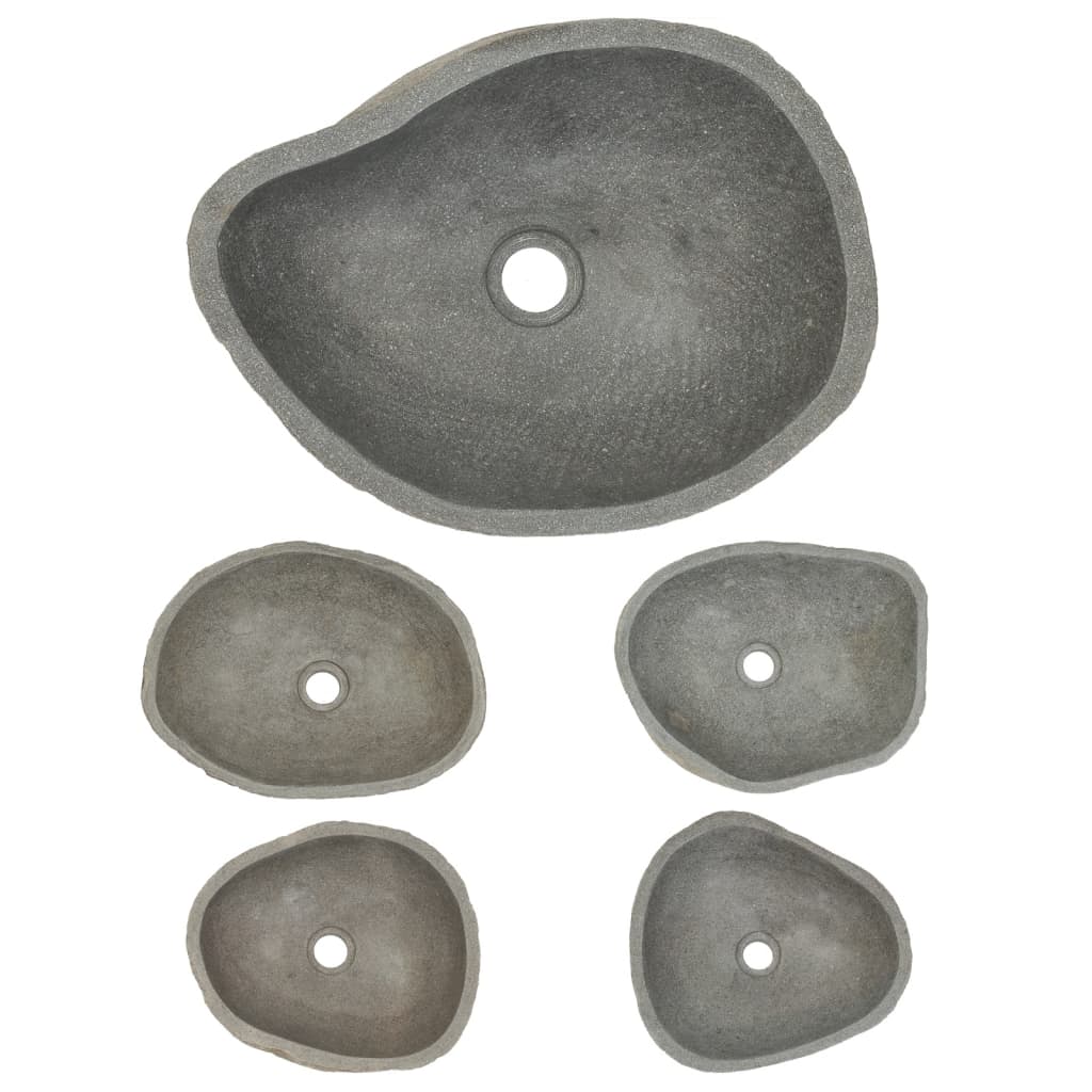 vidaXL ovális folyami kő mosdókagyló 37-46 cm