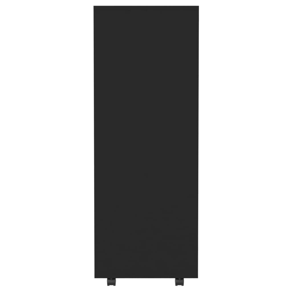 vidaXL fekete forgácslap ruhásszekrény 80 x 40 x 110 cm