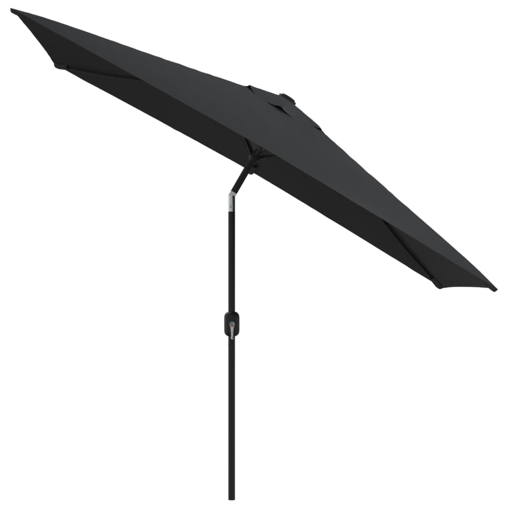 vidaXL fekete kültéri napernyő fémrúddal 300 x 200 cm
