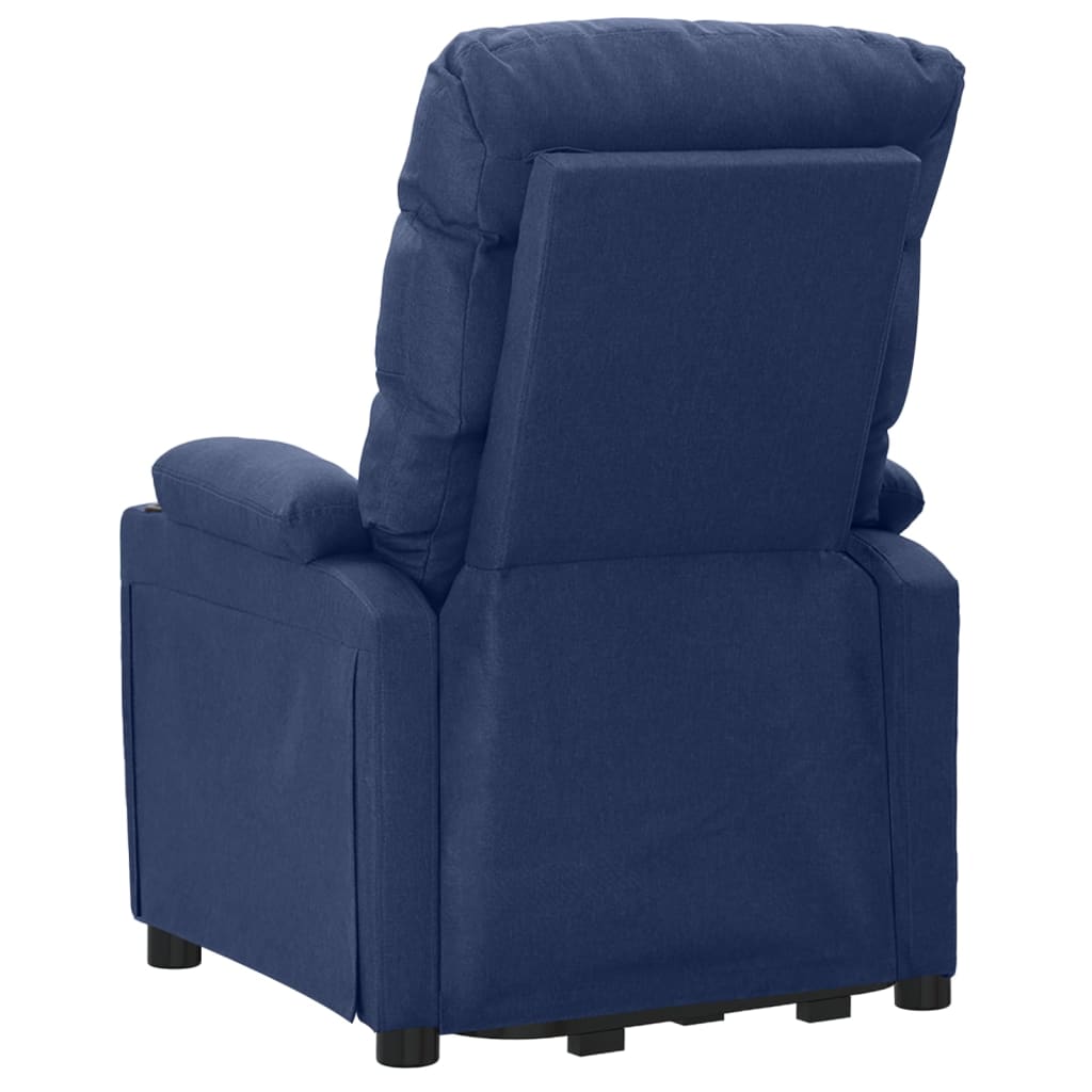 vidaXL kék szövet felállást segítő dönthető fotel