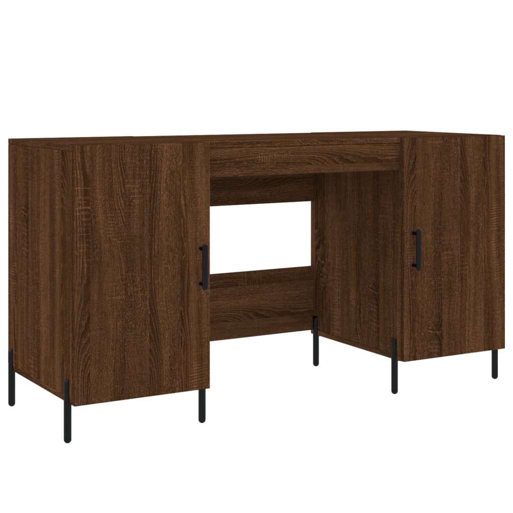 vidaXL barna tölgyszínű szerelt fa íróasztal 140 x 50 x 75 cm