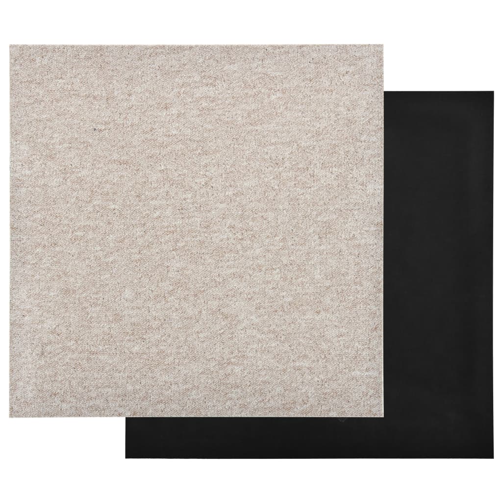 vidaXL 20 db világos bézsszínű szőnyegpadlólap 5 m² 50 x 50 cm