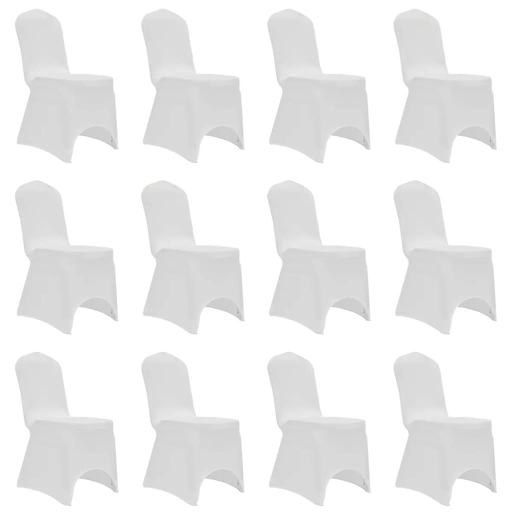 vidaXL 12 db fehér sztreccs székszoknya
