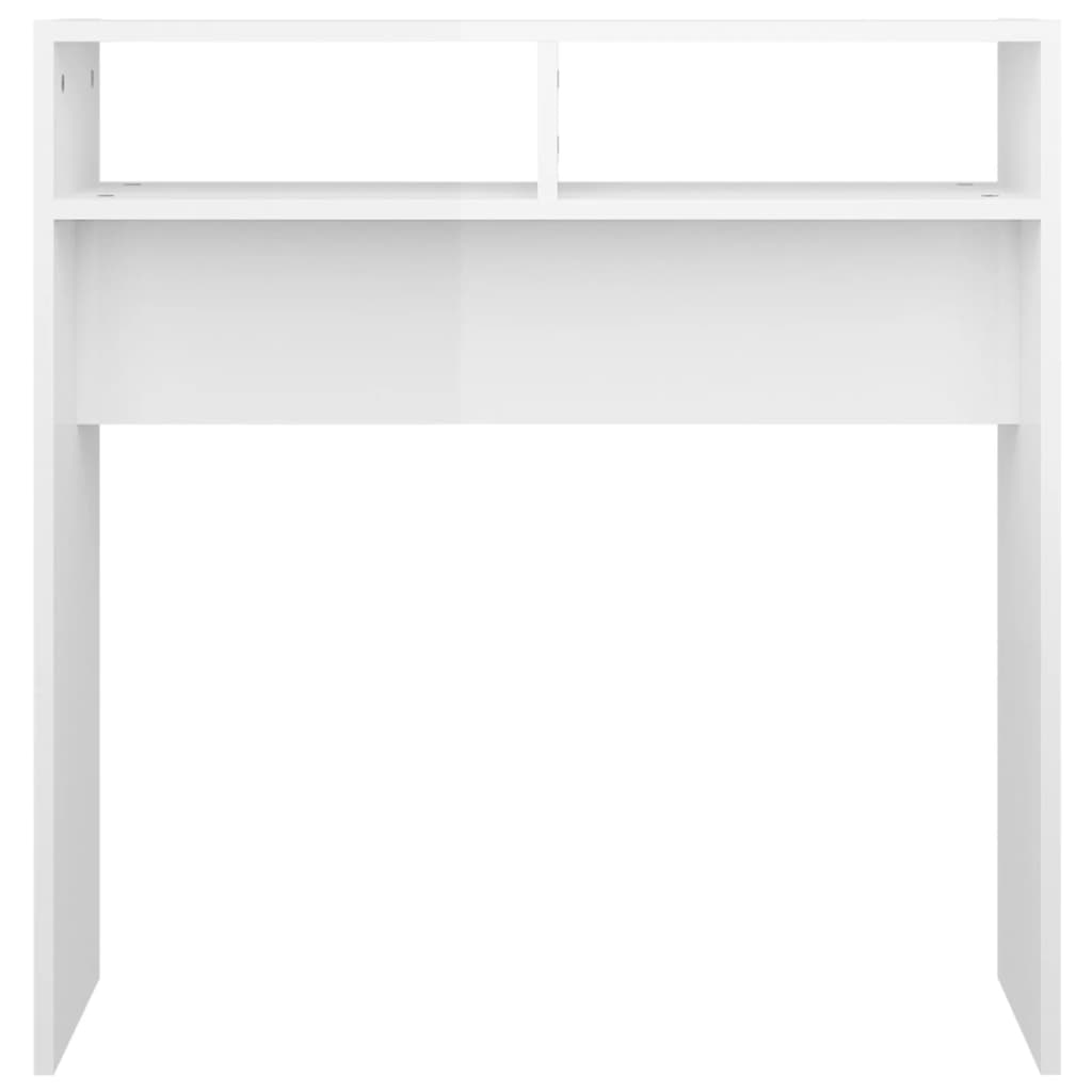 vidaXL magasfényű fehér forgácslap tálalóasztal 78 x 30 x 80 cm