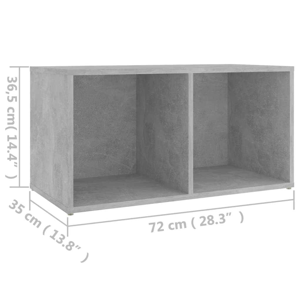 vidaXL betonszürke forgácslap TV-szekrény 72 x 35 x 36,5 cm