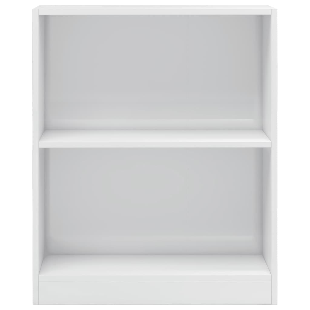 vidaXL magasfényű fehér szerelt fa könyvespolc 60 x 24 x 76 cm