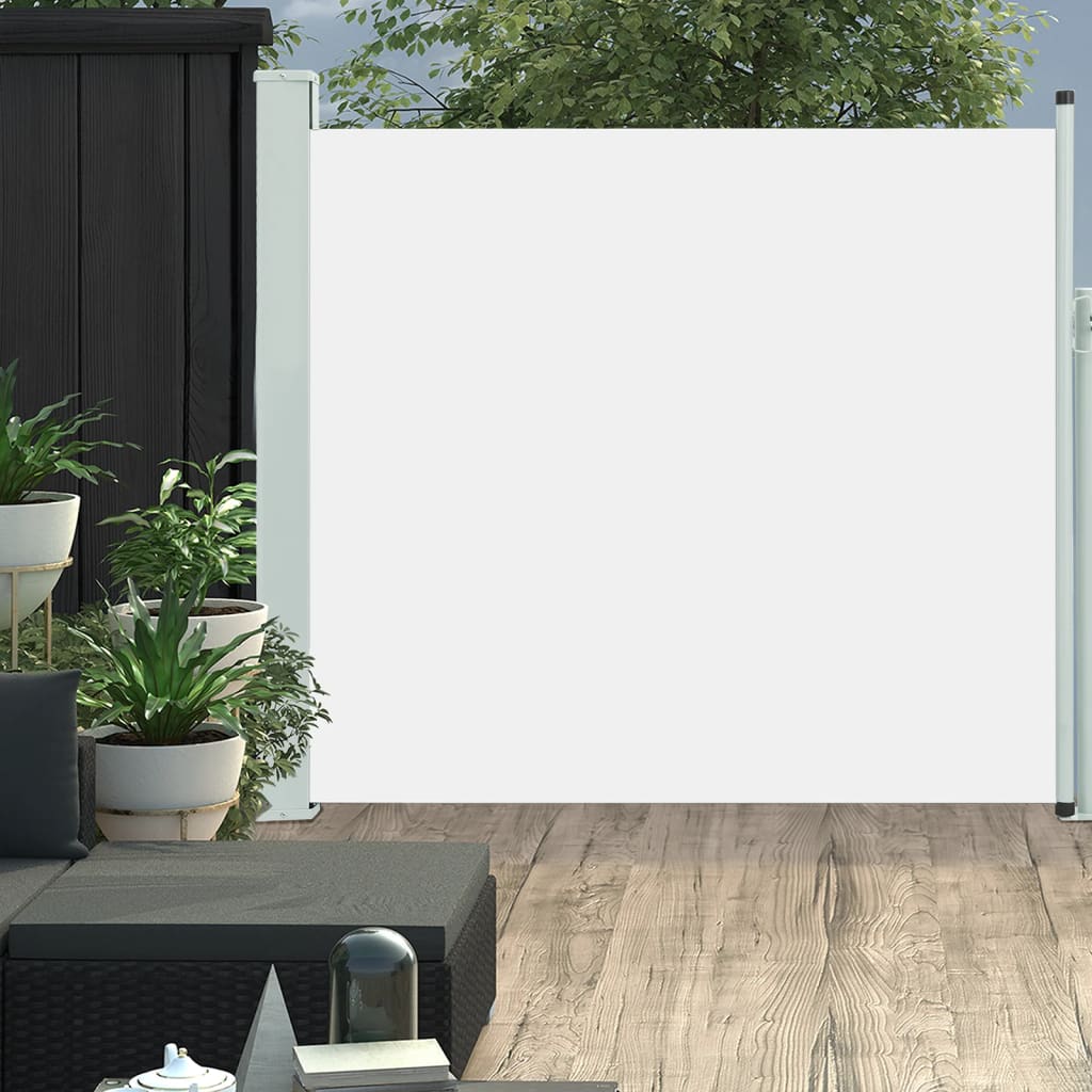 vidaXL krémszínű kihúzható oldalsó teraszi napellenző 170 x 300 cm