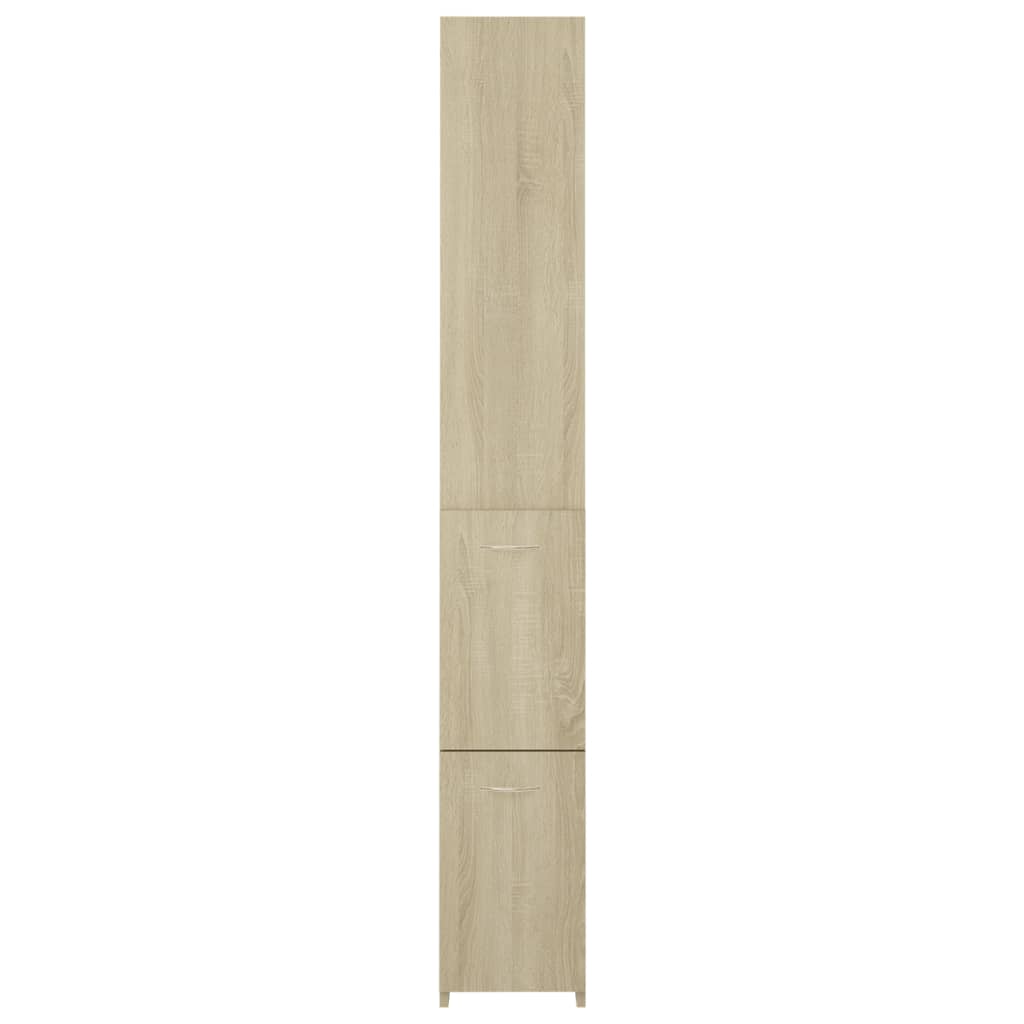 vidaXL sonoma-tölgyszínű szerelt fa fürdőszobaszekrény 25x26,5x170 cm