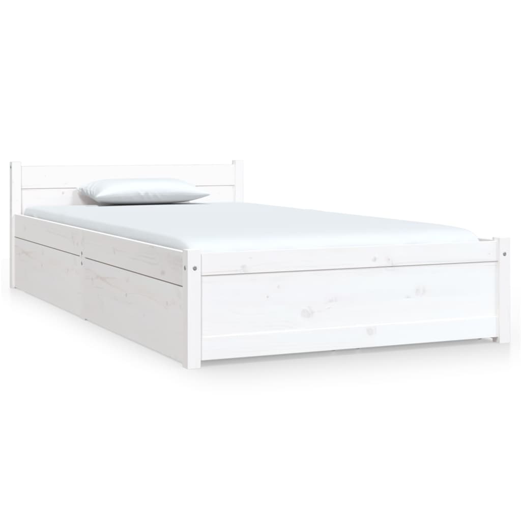 vidaXL fehér ágykeret fiókokkal 90 x 190 cm (Single)