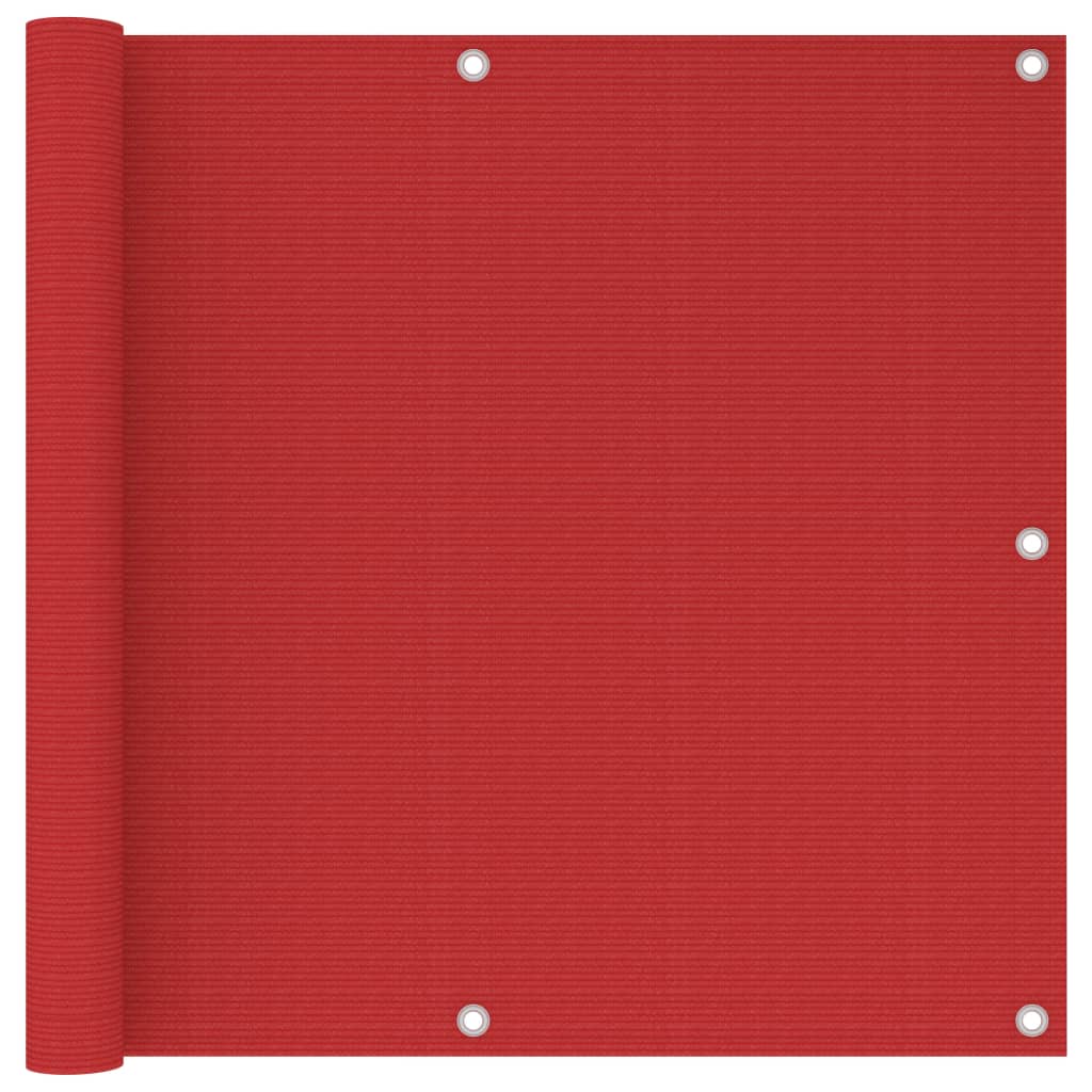 vidaXL piros HDPE erkélytakaró 90 x 300 cm