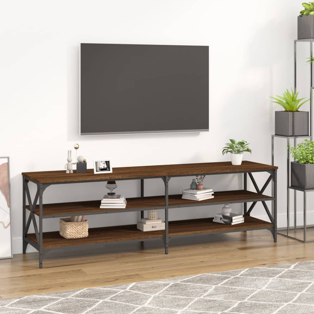 vidaXL barna tölgy színű szerelt fa TV-szekrény 160 x 40 x 50 cm