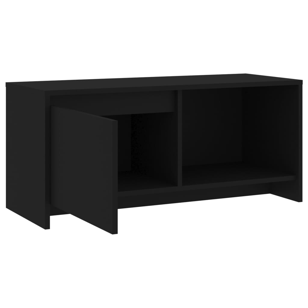 vidaXL fekete forgácslap TV-szekrény 90 x 35 x 40 cm