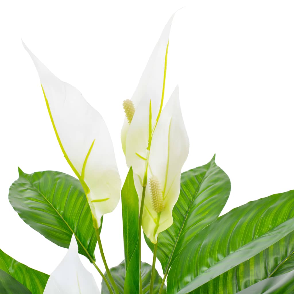 vidaXL fehér, cserepes műflamingóvirág 115 cm