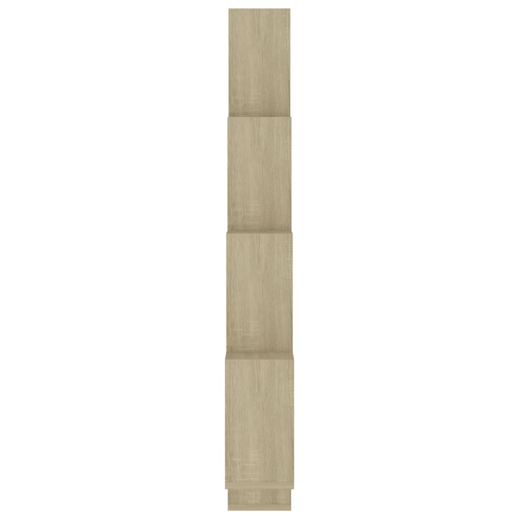 vidaXL sonoma-tölgyszínű forgácslap fali kockapolc 90 x 15 x 119 cm
