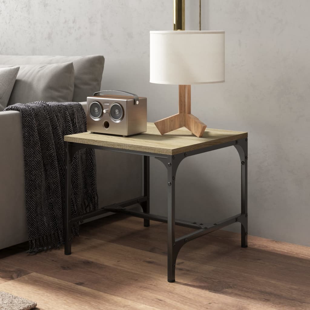 vidaXL sonoma tölgy színű szerelt fa kisasztal 40x40x35 cm