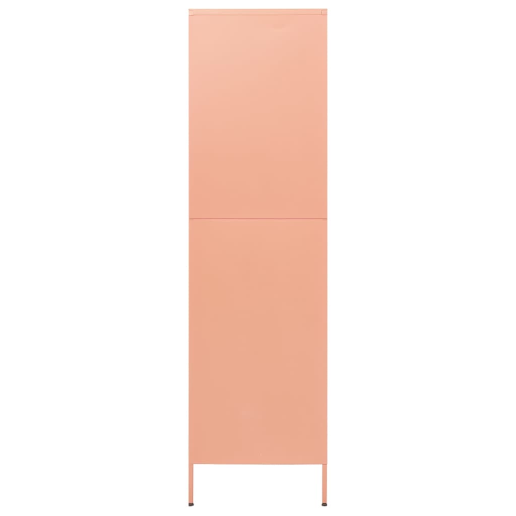vidaXL rózsaszín acél ruhásszekrény 90 x 50 x 180 cm