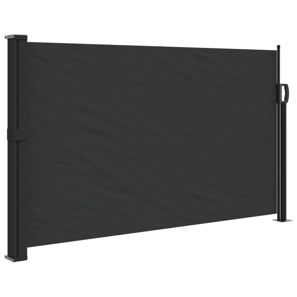 vidaXL fekete behúzható oldalsó napellenző 120 x 600 cm
