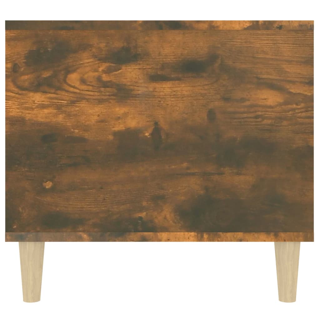vidaXL füstös tölgyszínű szerelt fa dohányzóasztal 90x49x45 cm
