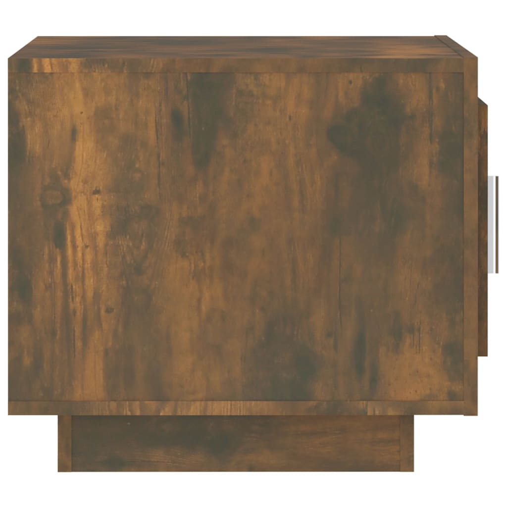 vidaXL füstös tölgy színű szerelt fa dohányzóasztal 51x50x45 cm