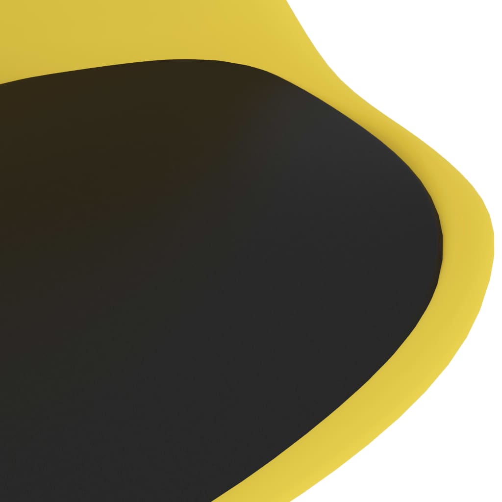 vidaXL 5 részes sárga és fekete étkezőszett