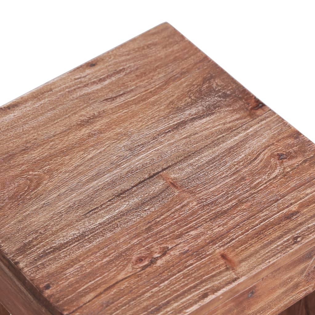 vidaXL tömör újrahasznosított fa dohányzóasztal 30 x 30 x 30 cm