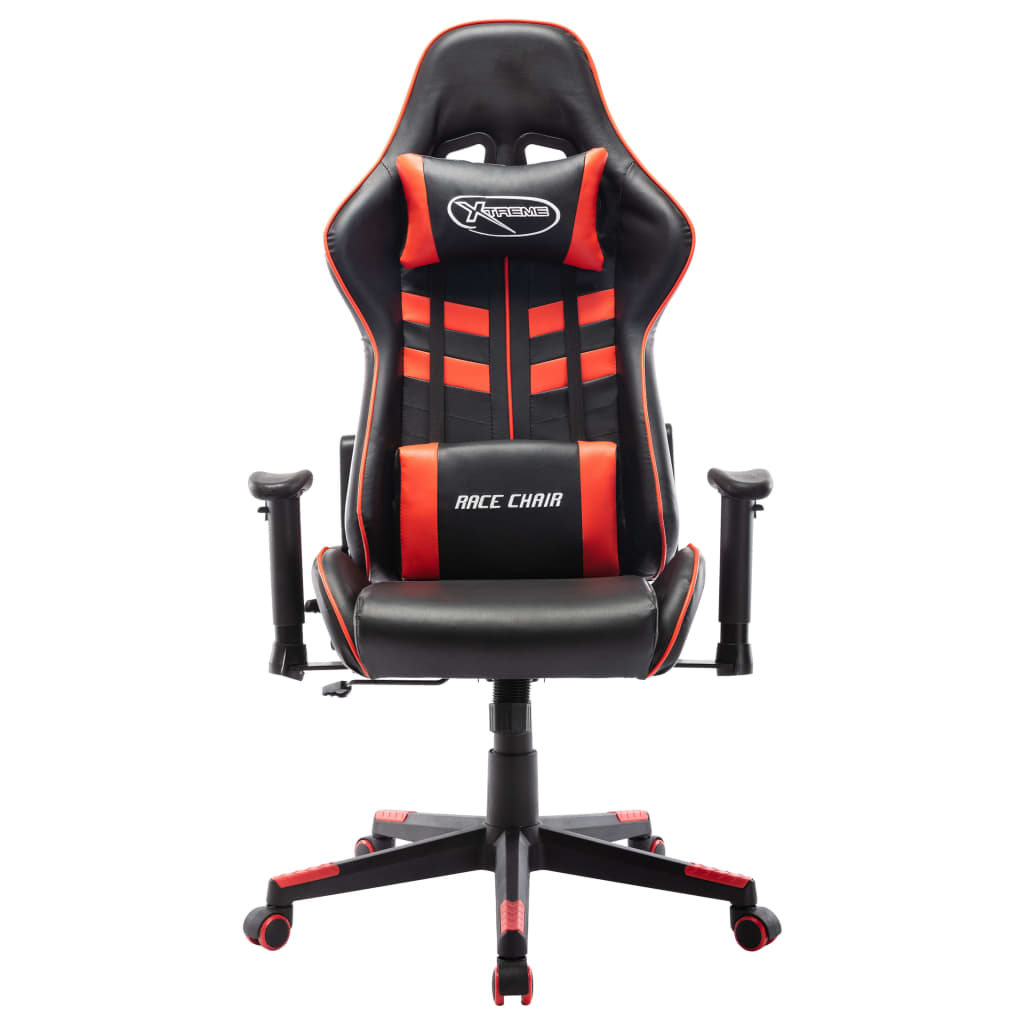 vidaXL fekete és piros műbőr gamer szék