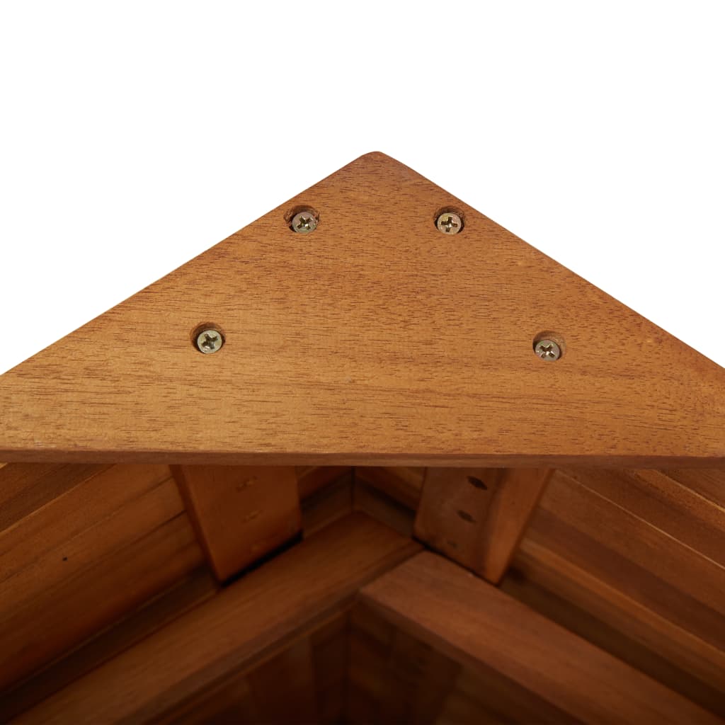 vidaXL tömör akácfa kültéri bárasztal tetővel 113x106x217 cm