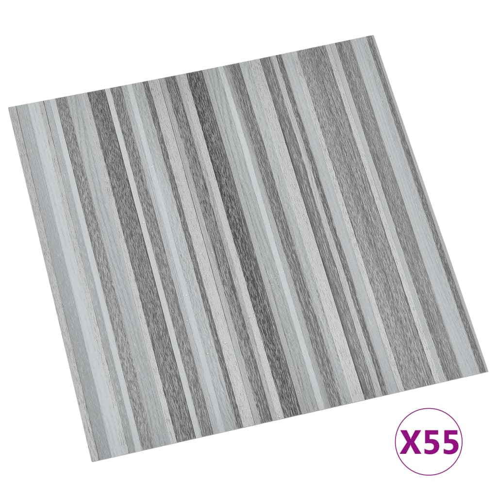 vidaXL 55 db világosszürke öntapadó PVC padlólap 5,11 m²