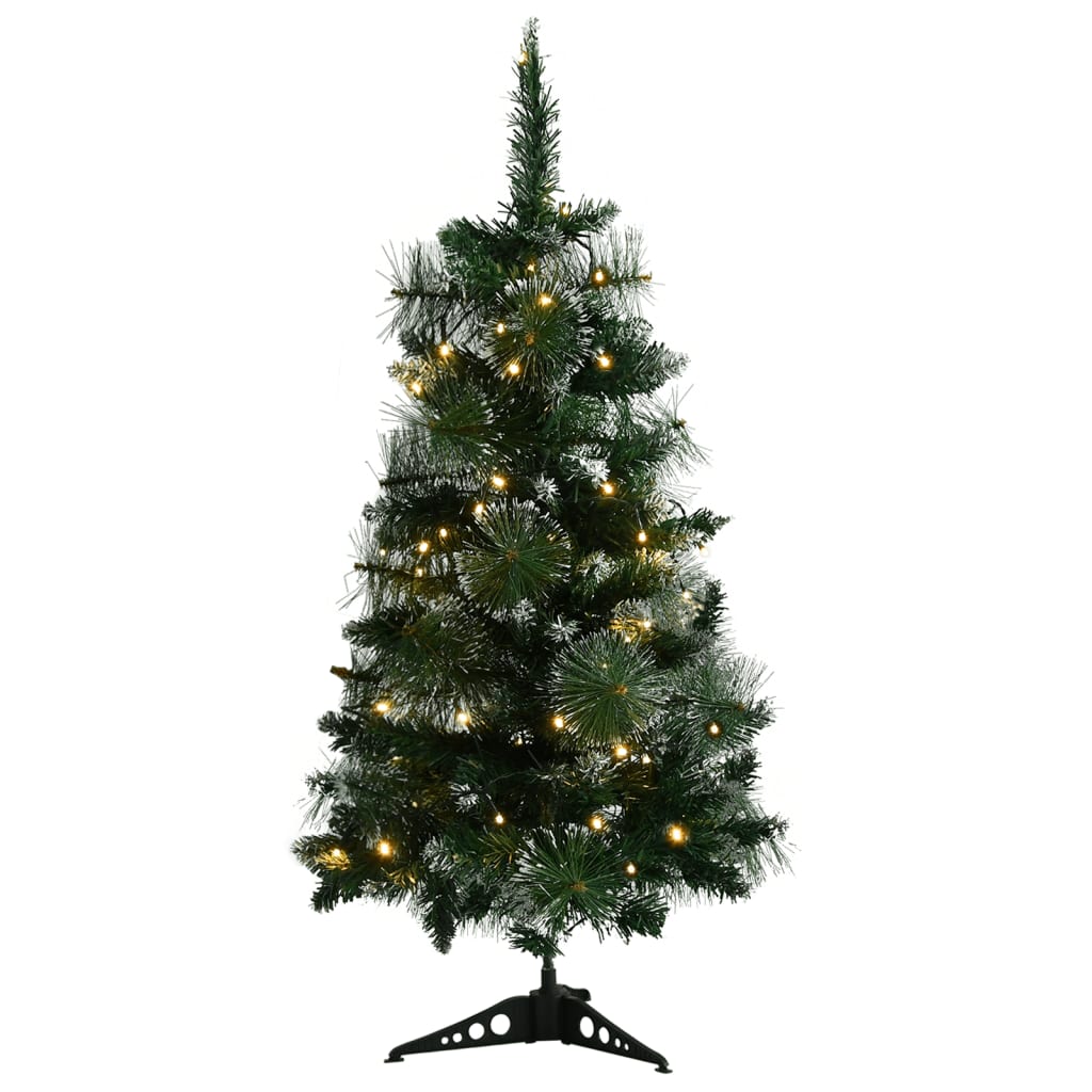 vidaXL zöld PVC megvilágított műkarácsonyfa állvánnyal 90 cm