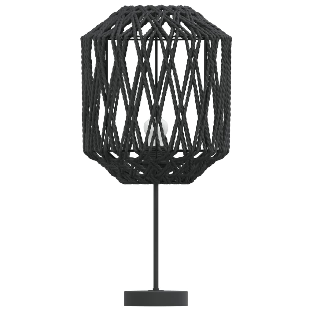 vidaXL fekete vas és papír lámpaernyő Ø23 x 28 cm