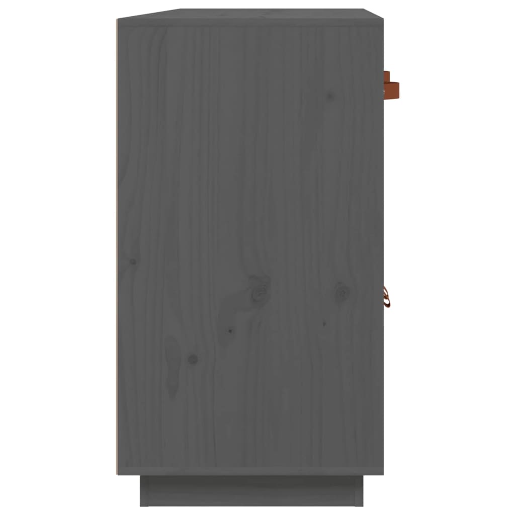 vidaXL szürke tömör fenyőfa tálalószekrény 98,5 x 40 x 75 cm