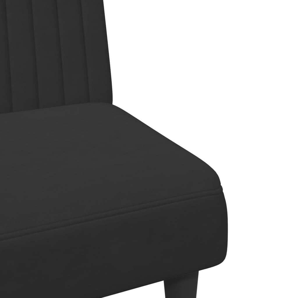 vidaXL 2 részes fekete bársony ülőgarnitúra