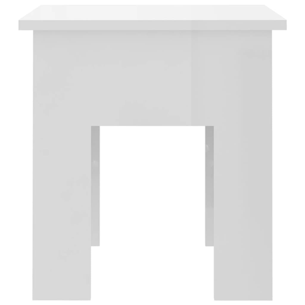 vidaXL magasfényű fehér forgácslap dohányzóasztal 40 x 40 x 42 cm